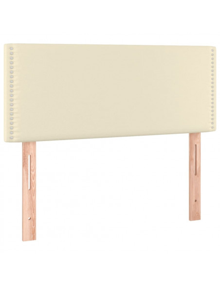 Giroletto a Molle con Materasso Crema 100x200 cm in Similpelle