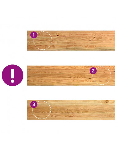 Gradini 4 pz Marrone Chiaro 110x25x2 cm Legno Massello Rovere