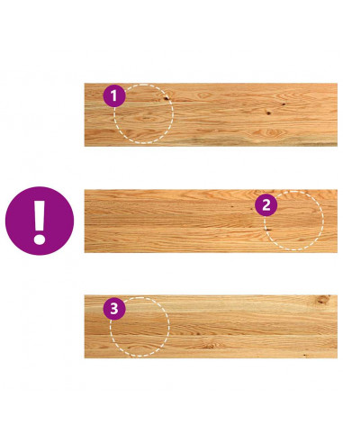 Gradini 4 pz Marrone Chiaro 100x30x2 cm Legno Massello Rovere