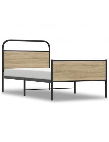 Giroletto senza Materasso Rovere Sonoma 90x200 cm in Truciolato