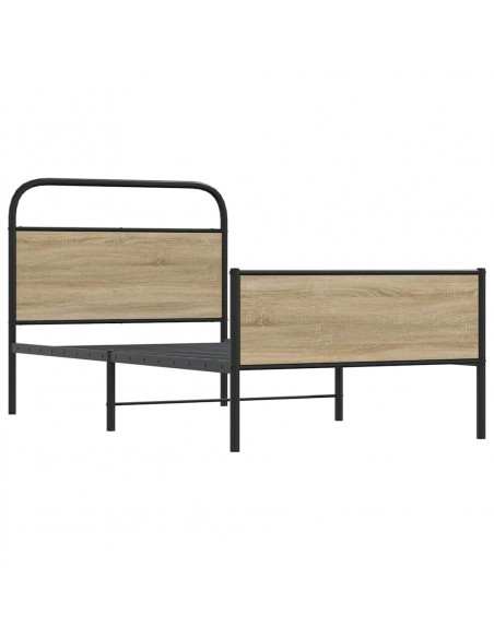 Giroletto senza Materasso Rovere Sonoma 90x190 cm in Truciolato