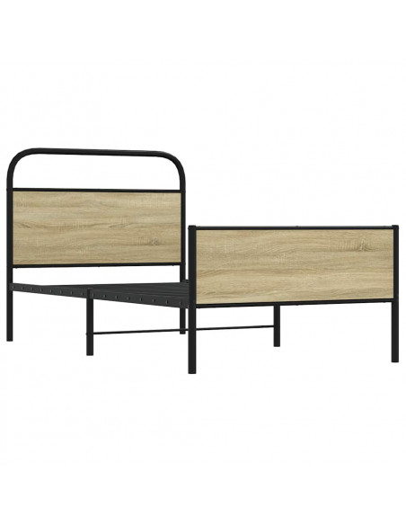 Giroletto senza Materasso Rovere Sonoma 90x190 cm in Truciolato