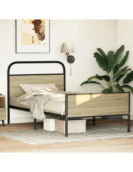 Giroletto senza Materasso Rovere Sonoma 90x190 cm in Truciolato