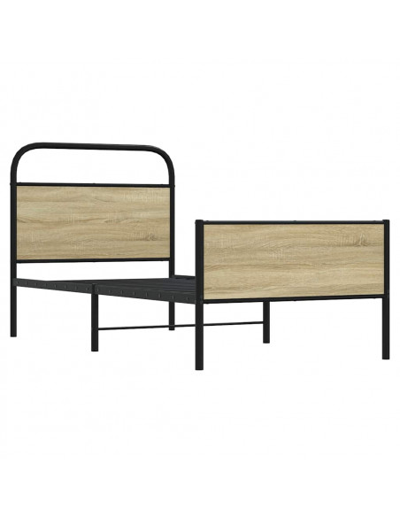 Giroletto senza Materasso Rovere Sonoma 80x200 cm in Truciolato