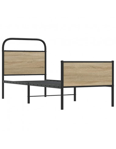 Giroletto senza Materasso Rovere Sonoma 75x190 cm in Truciolato