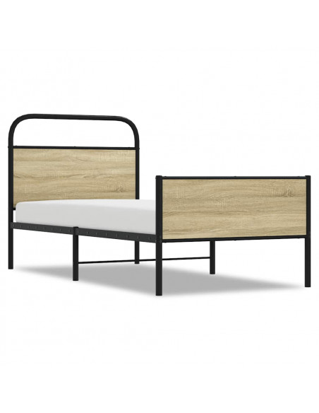 Giroletto senza Materasso Rovere Sonoma 75x190 cm in Truciolato