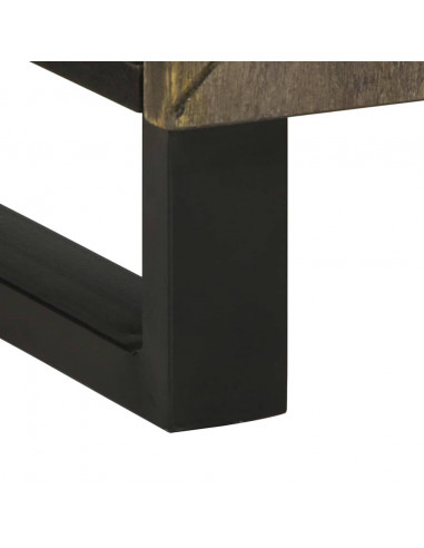 Mobile Lavabo Nero 62x33x58 cm Legno Massello di Mango