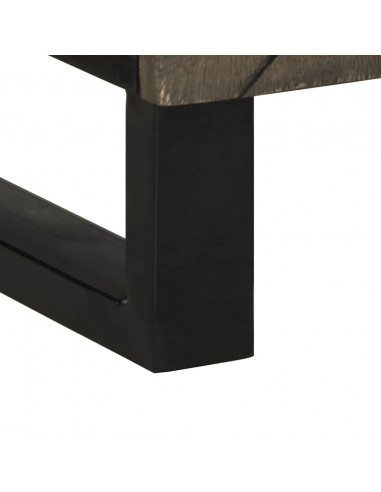 Mobile da Bagno Nero 38x33x58 cm in Legno Massello di Mango