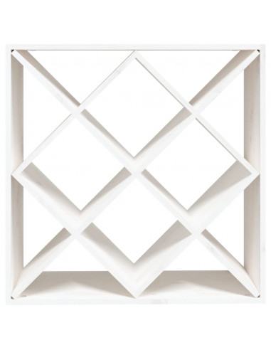 Portabottiglie Bianco 62x25x62 cm in Legno Massello di Pino