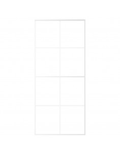 Porta Scorrevole in Vetro ESG e Alluminio 90x205 cm Bianca 2