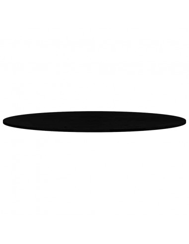 Piano Tavolo Marrone Scuro 140x60x2 cm in Rovere Massello Ovale