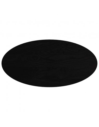 Piano Tavolo Marrone Scuro 120x60x4 cm in Rovere Massello Ovale
