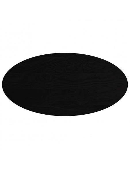 Piano Tavolo Marrone Scuro 120x60x4 cm in Rovere Massello Ovale