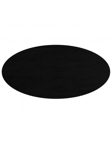 Piano Tavolo Marrone Scuro 120x60x2 cm in Rovere Massello Ovale