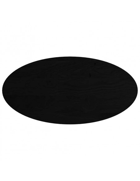 Piano Tavolo Marrone Scuro 120x60x2 cm in Rovere Massello Ovale