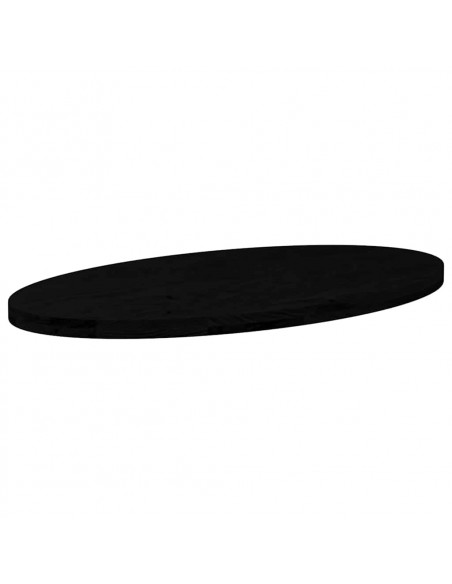 Piano Tavolo Marrone Scuro 100x50x4 cm in Rovere Massello Ovale