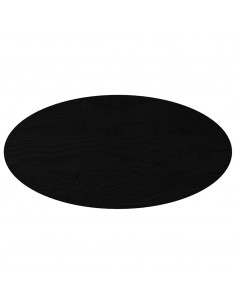 Piano Tavolo Marrone Scuro 100x50x2 cm in Rovere Massello Ovale