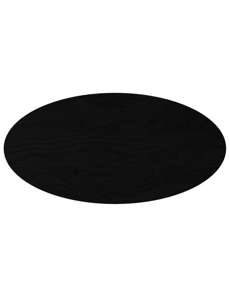 Piano Tavolo Marrone Scuro 100x50x2 cm in Rovere Massello Ovale