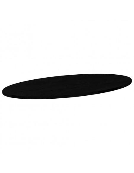Piano Tavolo Marrone Scuro 100x50x2 cm in Rovere Massello Ovale