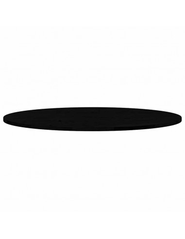 Piano Tavolo Marrone Scuro 100x50x2 cm in Rovere Massello Ovale