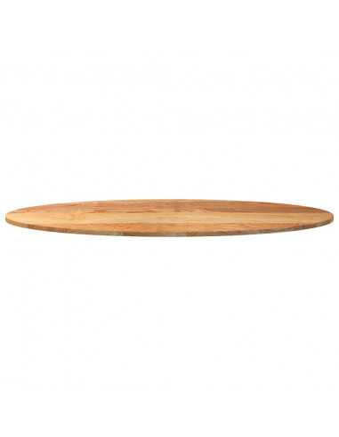 Piano Tavolo Marrone Chiaro 140x60x2cm in Rovere Massello Ovale