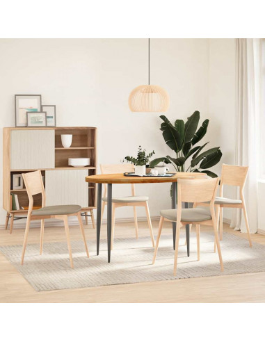 Piano Tavolo Marrone Chiaro 120x60x4cm in Rovere Massello Ovale