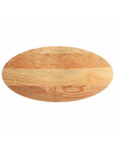 Piano Tavolo Marrone Chiaro 120x60x2cm in Rovere Massello Ovale