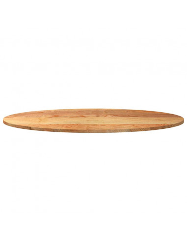 Piano Tavolo Marrone Chiaro 120x60x2cm in Rovere Massello Ovale