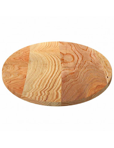 Piano Tavolo Marrone Chiaro 120x60x2cm in Rovere Massello Ovale