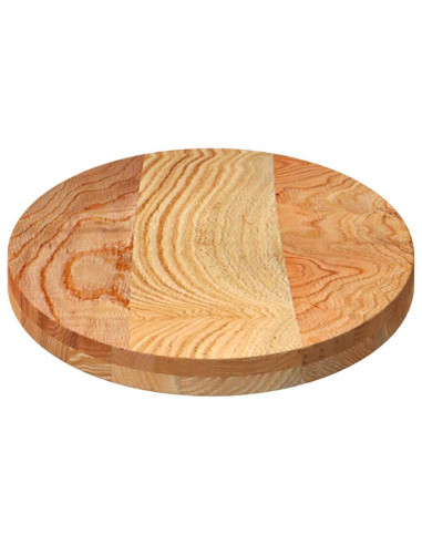 Piano Tavolo Marrone Chiaro 100x50x4cm in Rovere Massello Ovale