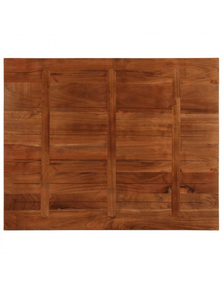 Piano Tavolo 100x80x3,8 cm Rettangolare in Massello di Recupero