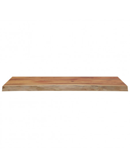 Piano Tavolo 100x40x3,8 cm Rettangolare Legno Acacia Bordi Vivi