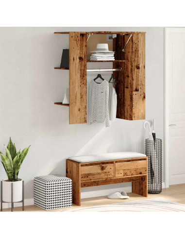 Scaffale Ingresso Legno Antico 97,5x37x99 cm Legno Multistrato