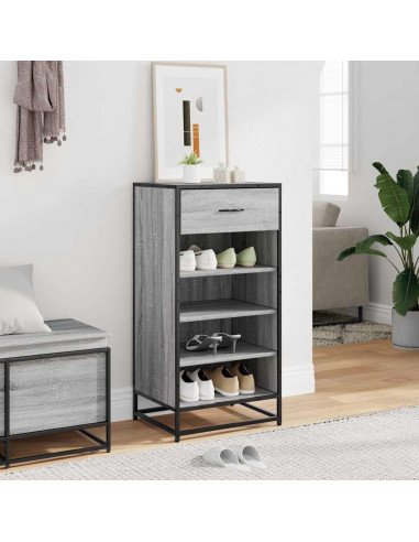 Scarpiera Grigio Sonoma 48x38x97,5 cm in Legno Multistrato