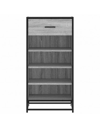 Scarpiera Grigio Sonoma 48x38x97,5 cm in Legno Multistrato