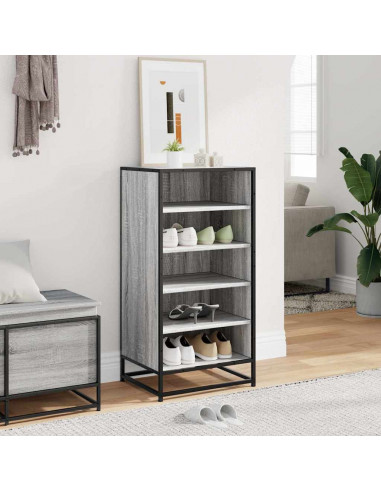 Scarpiera Grigio Sonoma 48x38x97,5 cm in Legno Multistrato