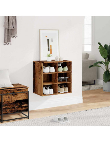 Scarpiera Legno Antico 52x30x50 cm