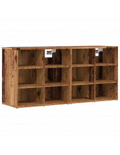 Scarpiere 2 pz Legno Antico 52x30x50 cm