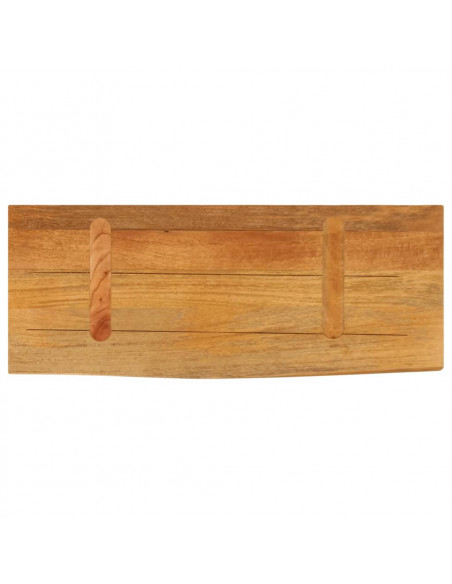 Piano Tavolo Bordi Vivi 70x30x3,8 cm in Legno Massello di Mango