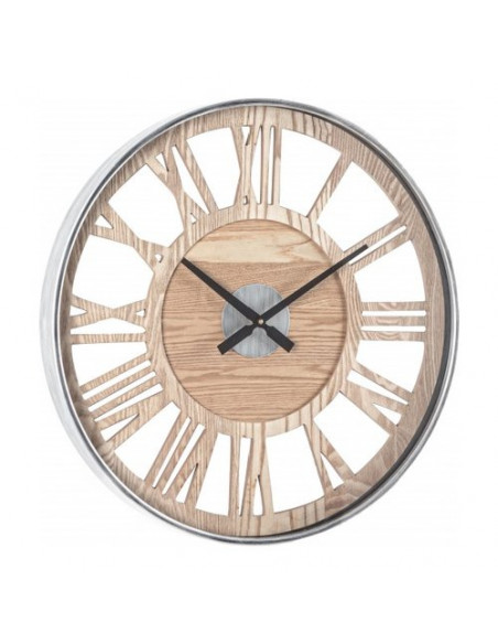 Orologio da parete Yes Everyday 0182149 Ticking Q97 Argento e Legno