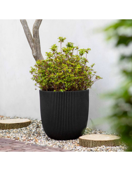Capi Vaso Groove 35x34 cm Nero