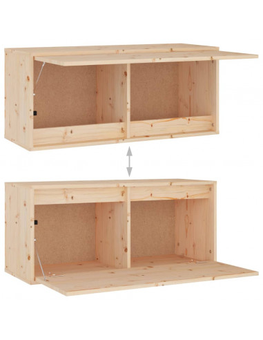 Mobili Porta TV 5 pz in Legno Massello di Pino