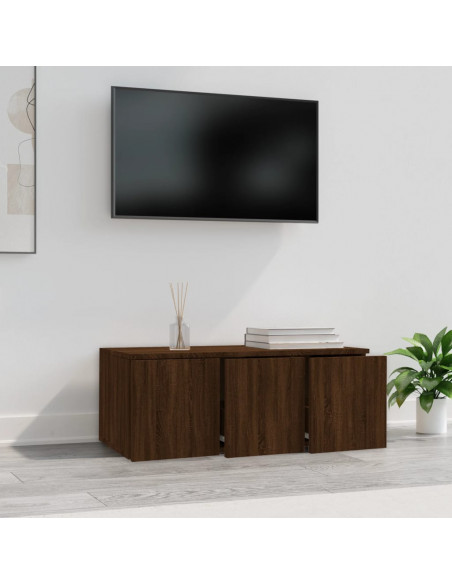 Mobile Porta TV Rovere Marrone 80x34x30 cm in Legno Multistrato