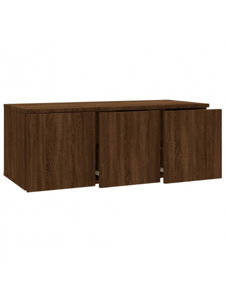 Mobile Porta TV Rovere Marrone 80x34x30 cm in Legno Multistrato