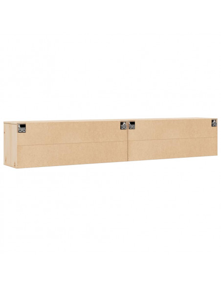 Pensili 2 pz 100x30x35 cm in Legno Massello di Pino