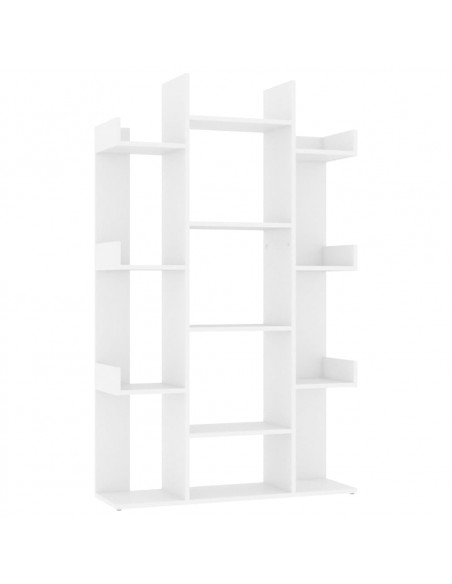 Libreria Bianca 86x25,5x140 cm in Legno Multistrato
