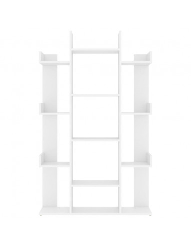 Libreria Bianca 86x25,5x140 cm in Legno Multistrato