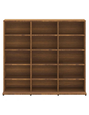 Mobile Porta CD Rovere Marrone 102x23x89,5 cm Legno Multistrato