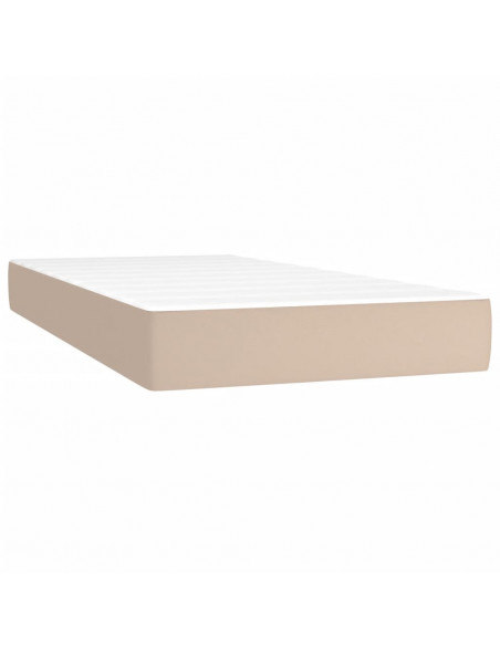 Giroletto Molle Materasso e LED Cappuccino 100x200cm Similpelle