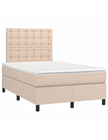 Giroletto a Molle con Materasso Cappuccino 120x200cm Similpelle